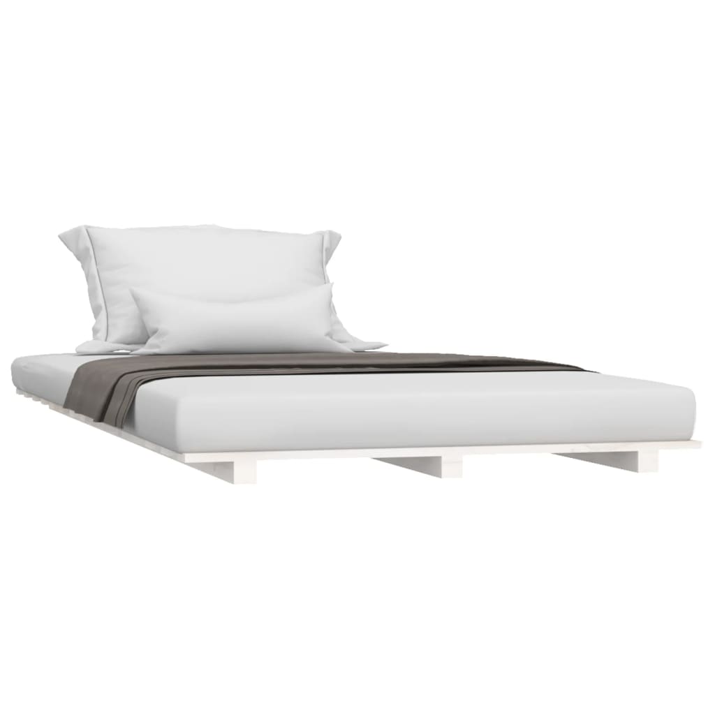 Bedframe massief grenenhout wit 90x200 cm is nu te koop bij PeponiXL, paradijselijk wonen!