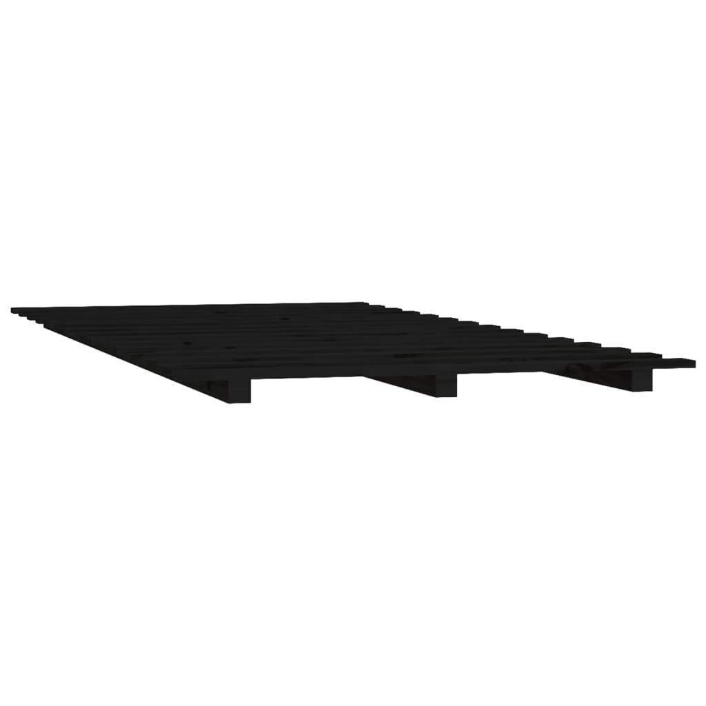 Bedframe massief grenenhout zwart 100x200 cm is nu te koop bij PeponiXL, paradijselijk wonen!