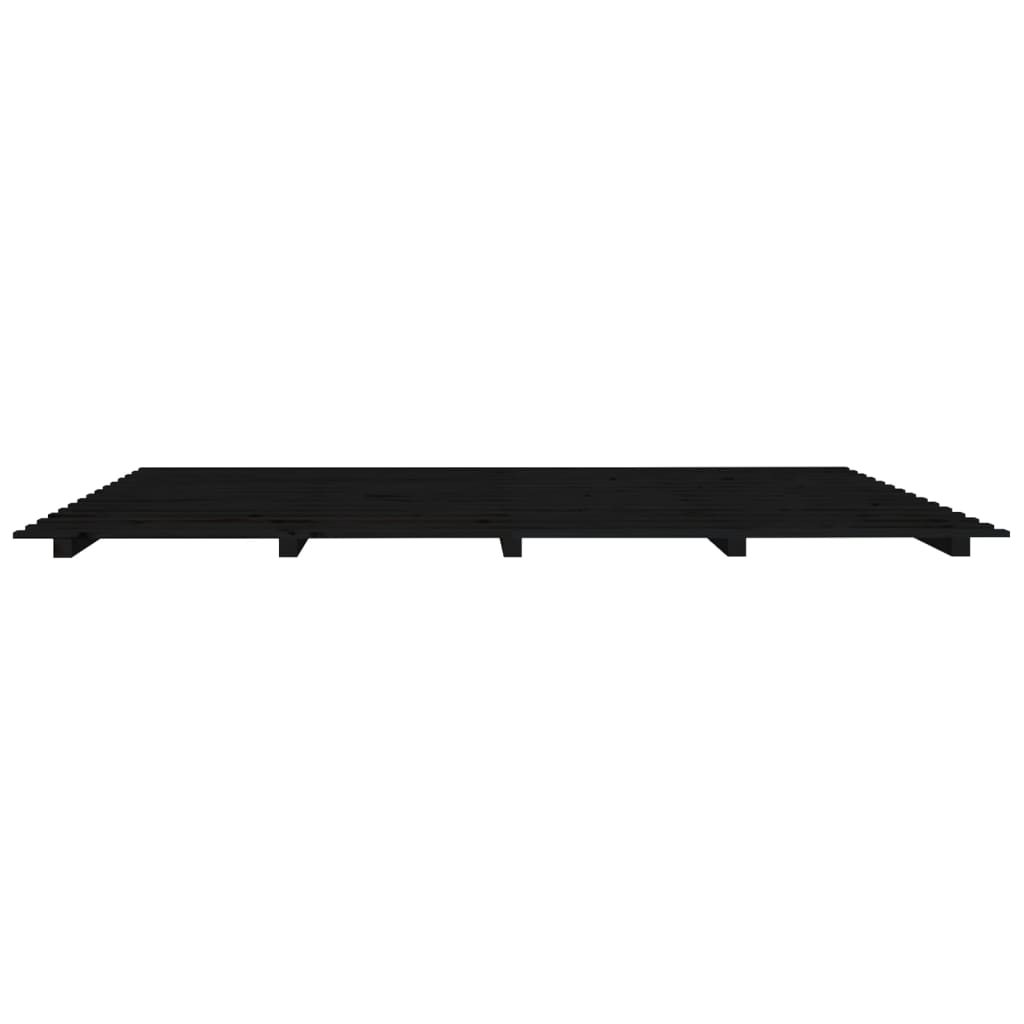 Bedframe massief grenenhout zwart 200x200 cm is nu te koop bij PeponiXL, paradijselijk wonen!