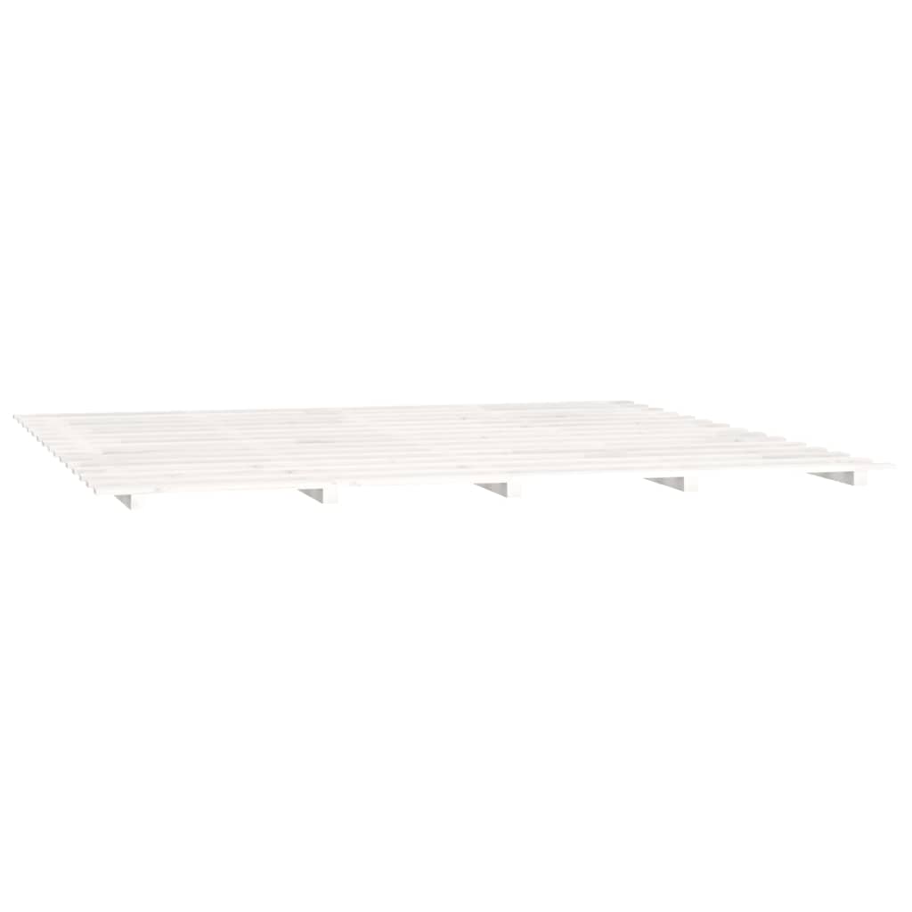 Bedframe massief grenenhout wit 160x200 cm is nu te koop bij PeponiXL, paradijselijk wonen!