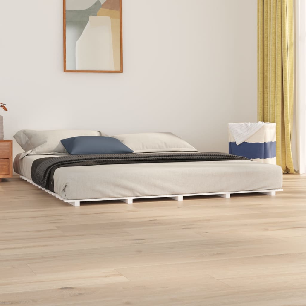 Bedframe massief grenenhout wit 180x200 cm is nu te koop bij PeponiXL, paradijselijk wonen!