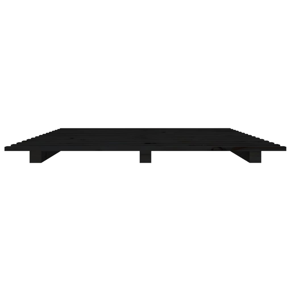 Bedframe 90x190 cm massief grenenhout zwart is nu te koop bij PeponiXL, paradijselijk wonen!