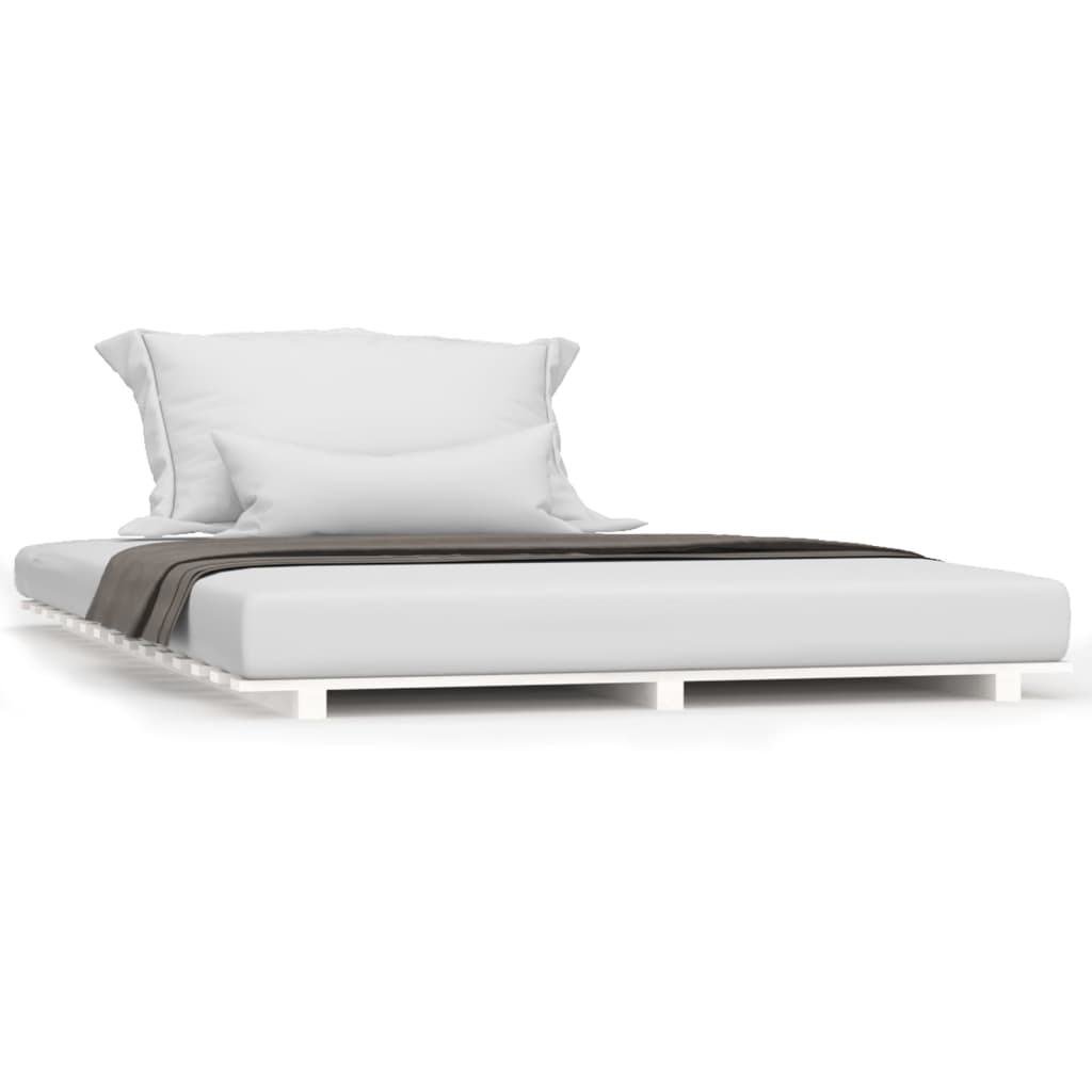 Bedframe massief grenenhout wit 140x190 cm is nu te koop bij PeponiXL, paradijselijk wonen!