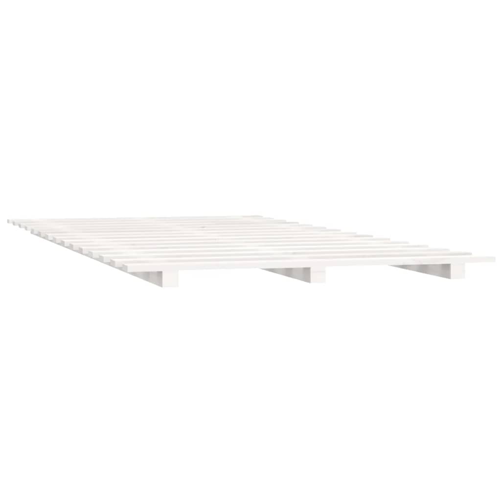 Bedframe massief grenenhout wit 135x190 cm is nu te koop bij PeponiXL, paradijselijk wonen!