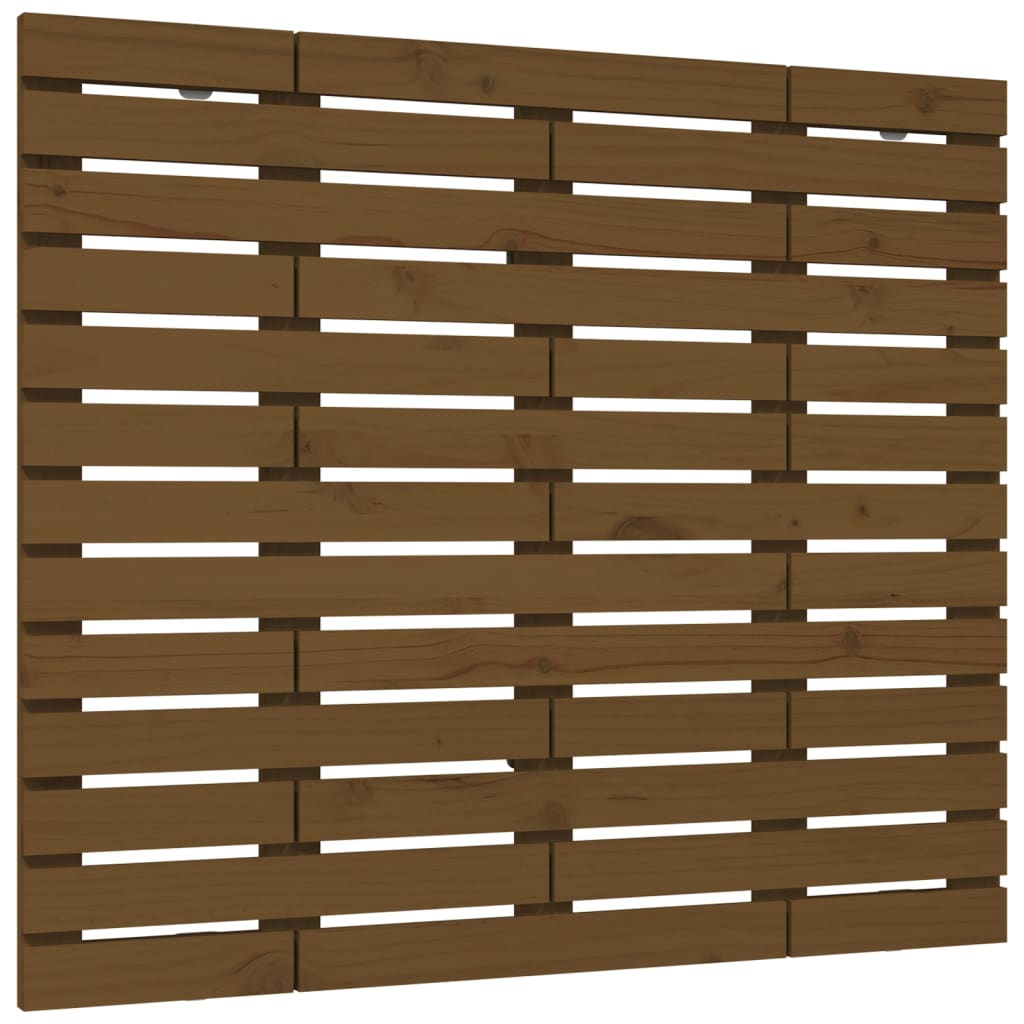 Hoofdbord wandmontage 106x3x91,5 cm massief hout honingbruin is nu te koop bij PeponiXL, paradijselijk wonen!