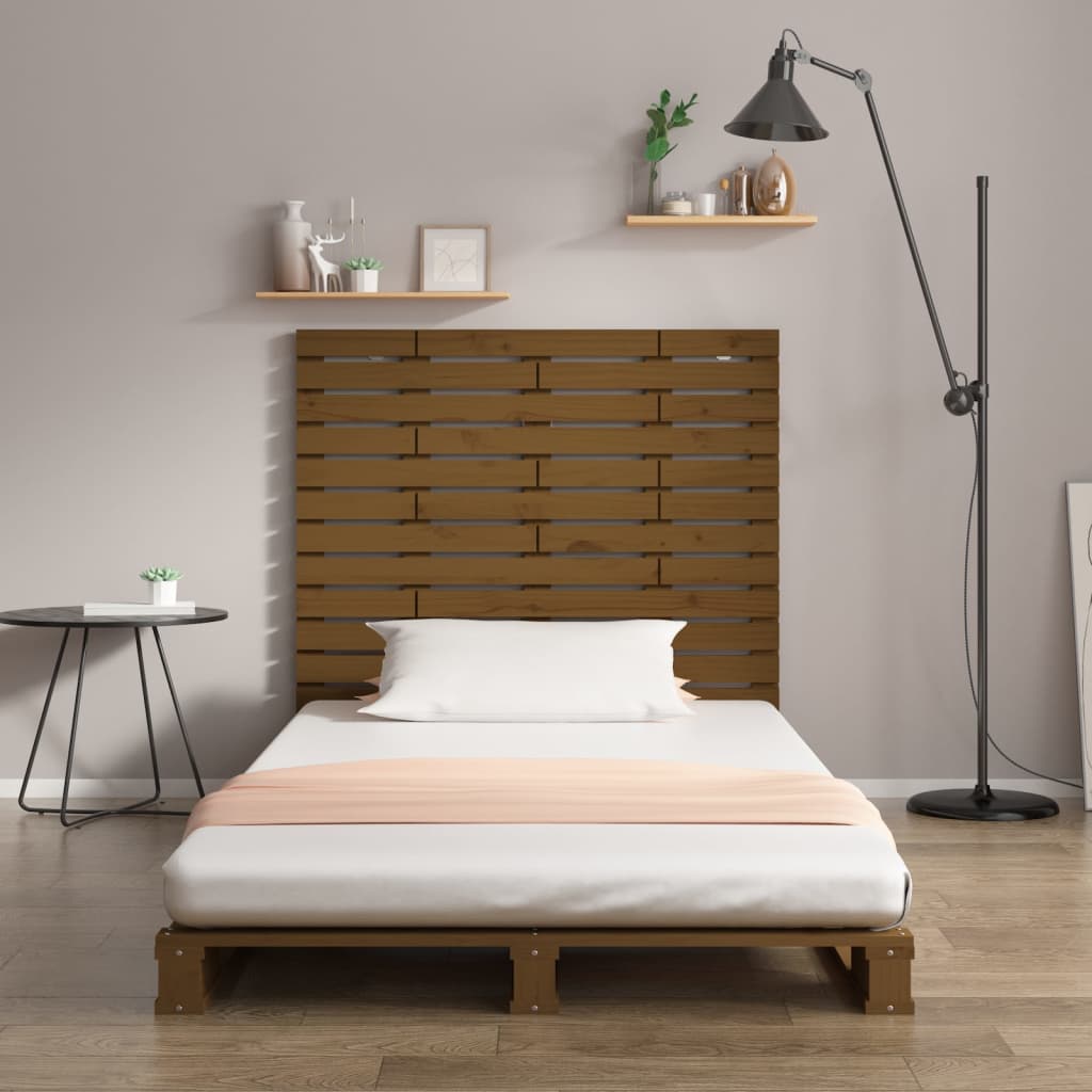 Hoofdbord wandmontage 81x3x91,5 cm grenenhout honingbruin is nu te koop bij PeponiXL, paradijselijk wonen!