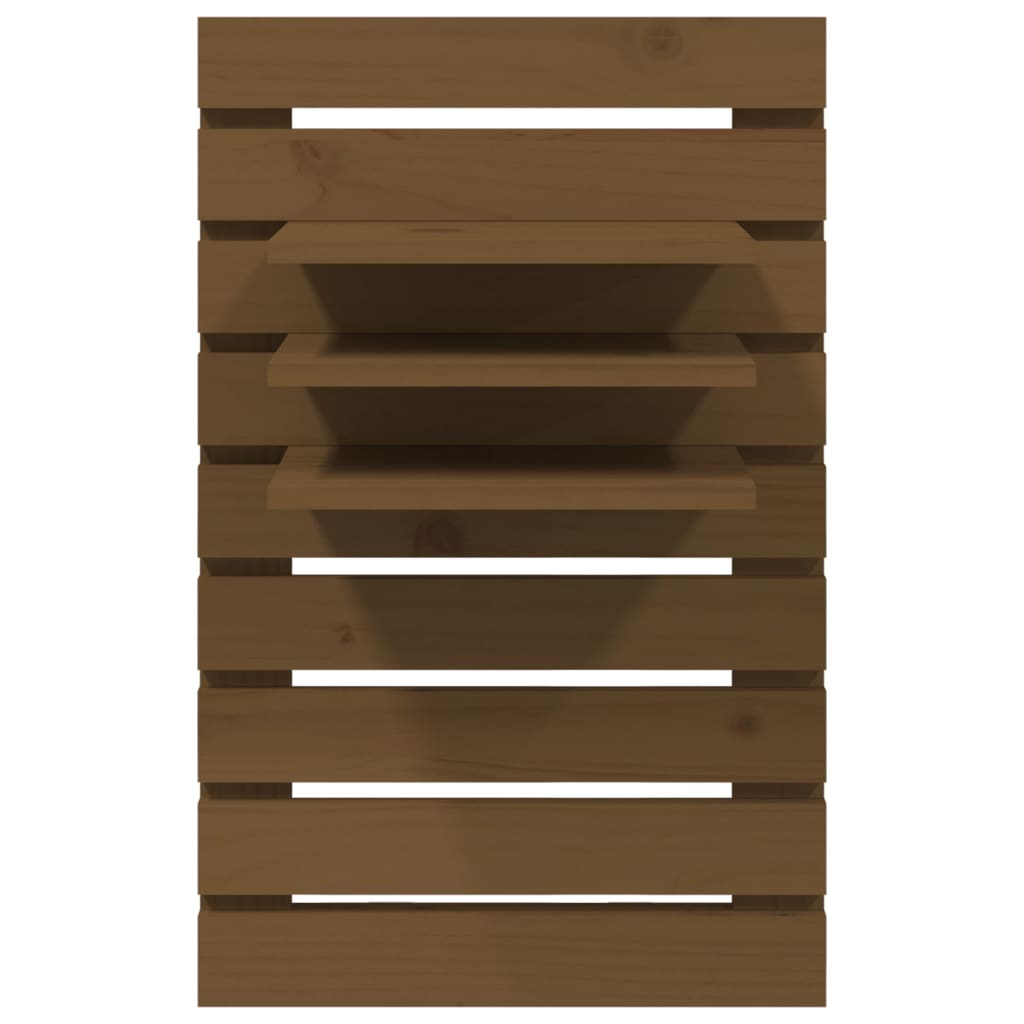 Nachtkastjes wandgemonteerd 2 st massief grenenhout honingbruin is nu te koop bij PeponiXL, paradijselijk wonen!
