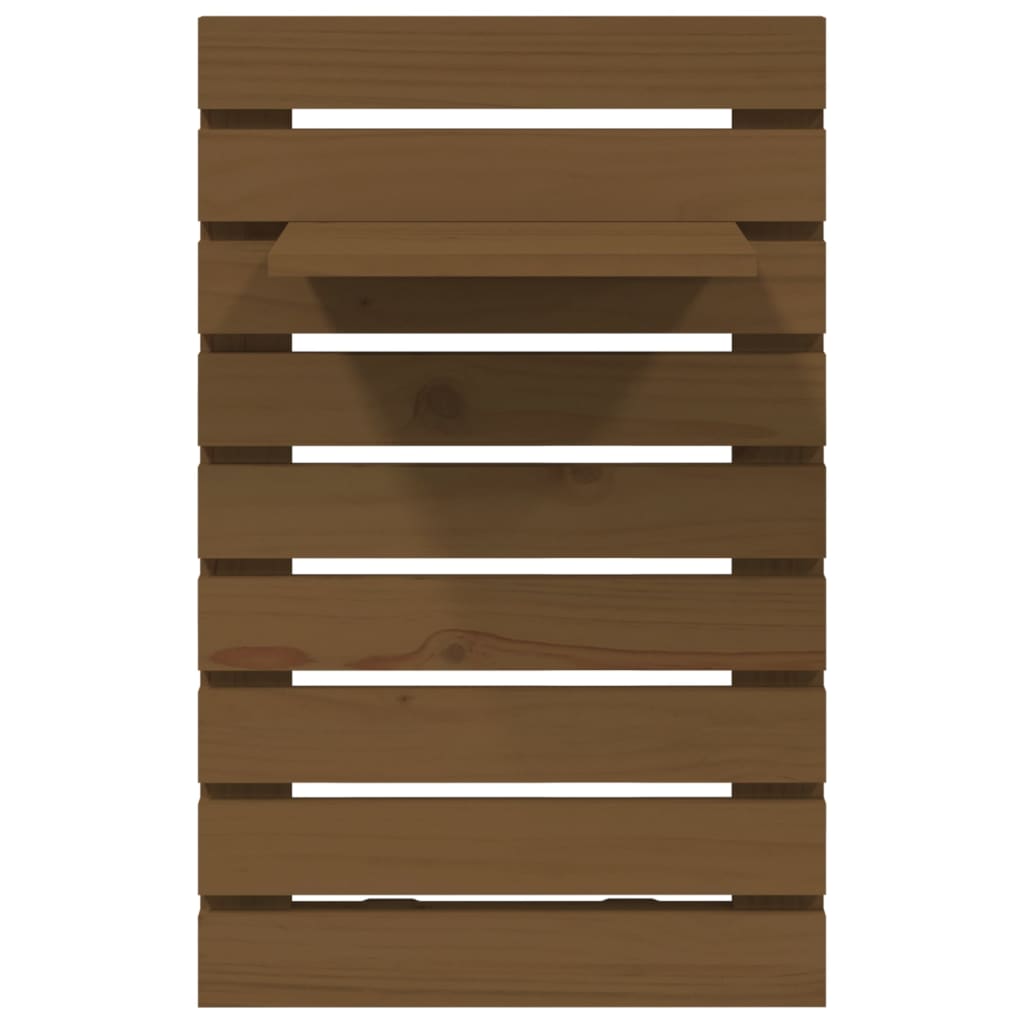 Nachtkastjes wandgemonteerd 2 st massief grenenhout honingbruin is nu te koop bij PeponiXL, paradijselijk wonen!