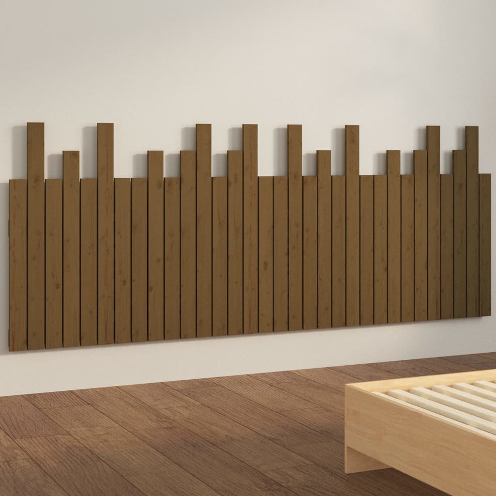 Hoofdbord wandmontage 204x3x80 cm grenenhout honingbruin is nu te koop bij PeponiXL, paradijselijk wonen!