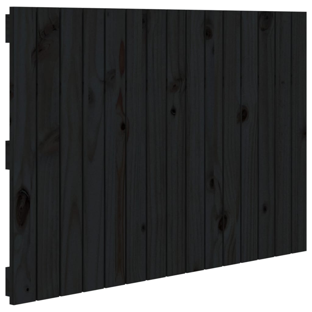 Wandhoofdbord 95,5x3x60 cm massief grenenhout zwart is nu te koop bij PeponiXL, paradijselijk wonen!