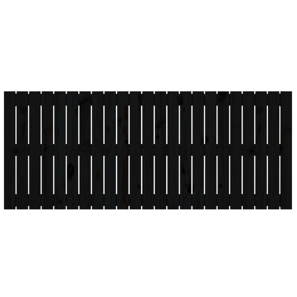 Wandhoofdbord 147x3x60 cm massief grenenhout zwart is nu te koop bij PeponiXL, paradijselijk wonen!