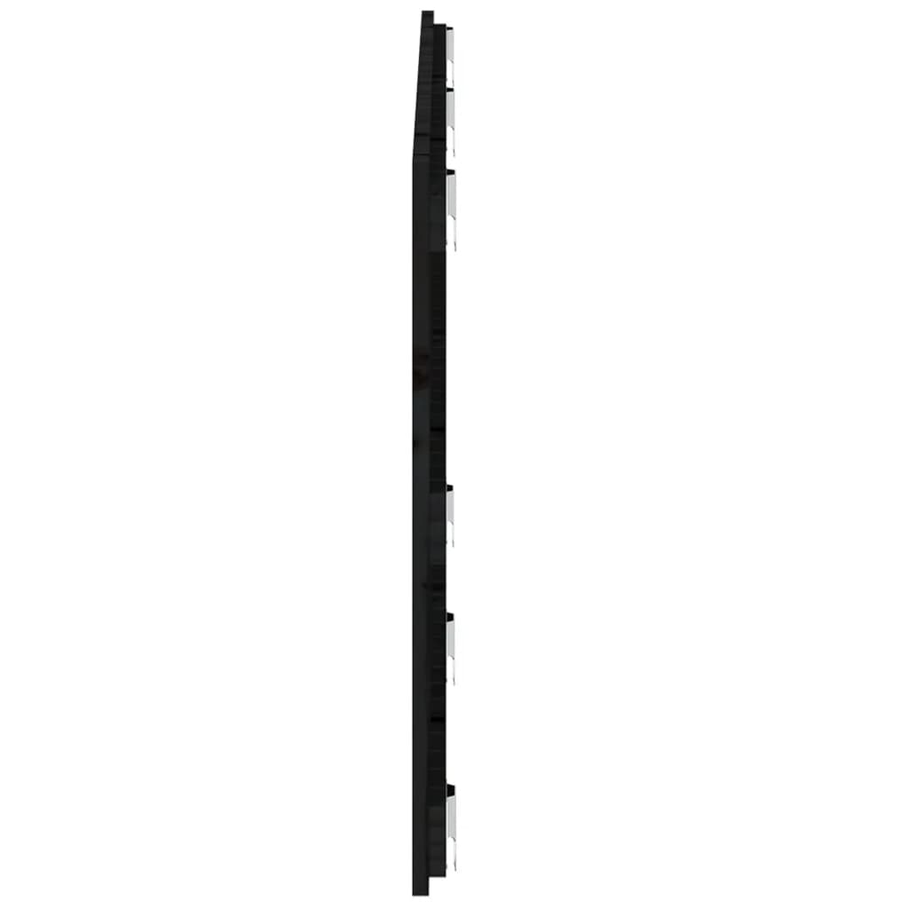 Wandhoofdbord 147x3x60 cm massief grenenhout zwart is nu te koop bij PeponiXL, paradijselijk wonen!