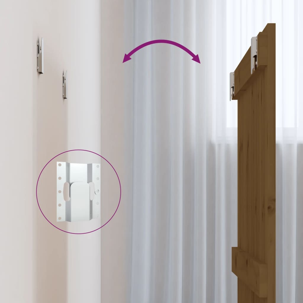 Wandhoofdbord 82,5x3x60 cm massief grenenhout honingbruin is nu te koop bij PeponiXL, paradijselijk wonen!