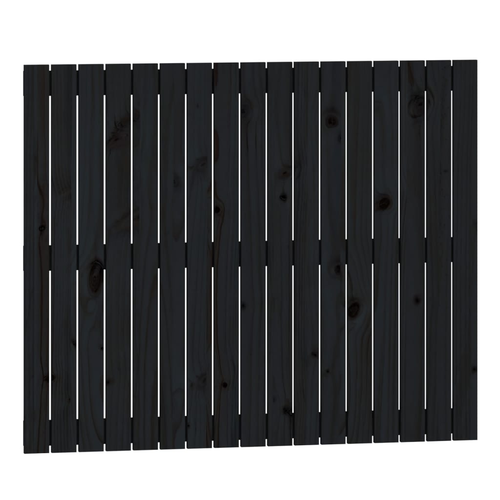 Wandhoofdbord 108x3x90 cm massief grenenhout zwart is nu te koop bij PeponiXL, paradijselijk wonen!