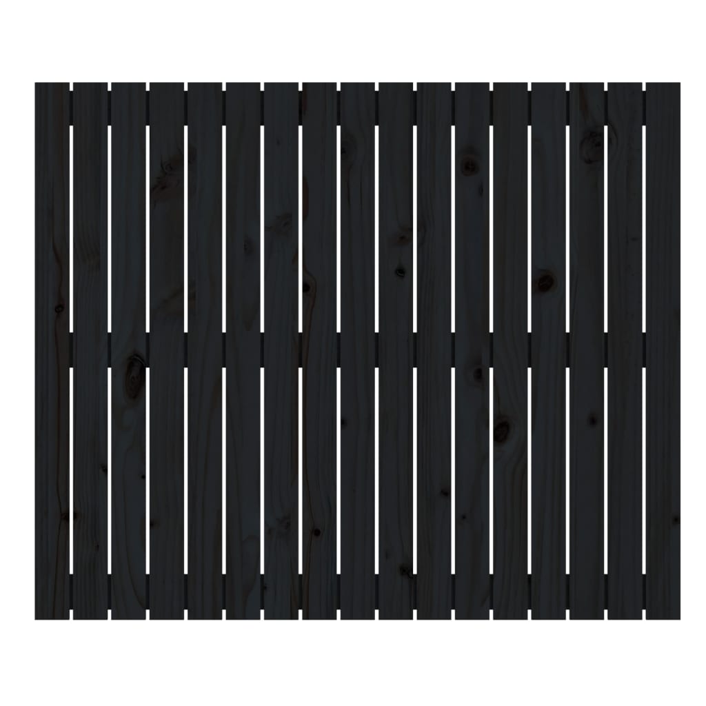 Wandhoofdbord 108x3x90 cm massief grenenhout zwart is nu te koop bij PeponiXL, paradijselijk wonen!