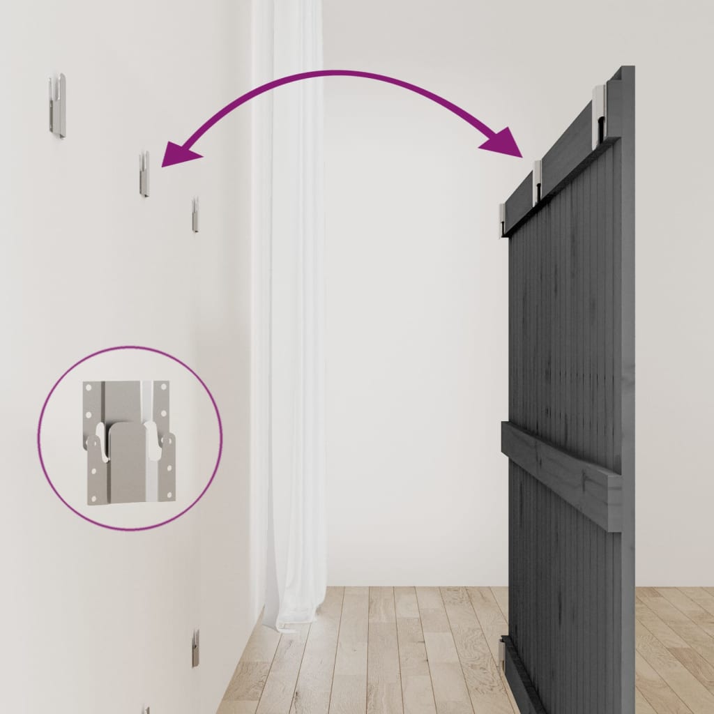 Wandhoofdbord 147x3x90 cm massief grenenhout grijs is nu te koop bij PeponiXL, paradijselijk wonen!