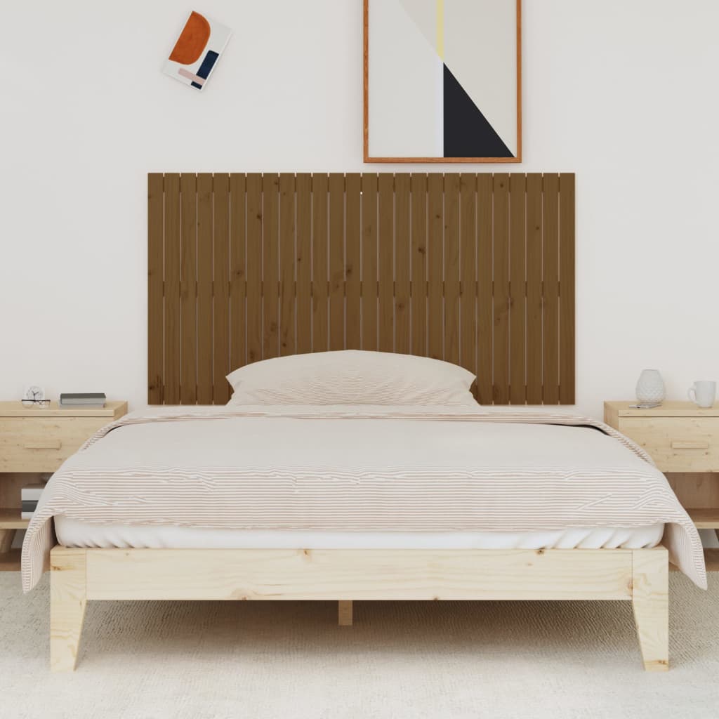 Wandhoofdbord 166x3x90 cm massief grenenhout honingbruin is nu te koop bij PeponiXL, paradijselijk wonen!