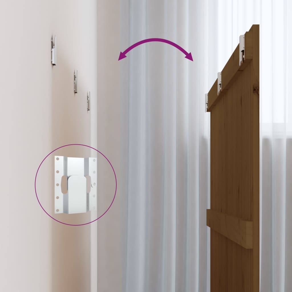 Wandhoofdbord 185x3x90 cm massief grenenhout honingbruin is nu te koop bij PeponiXL, paradijselijk wonen!