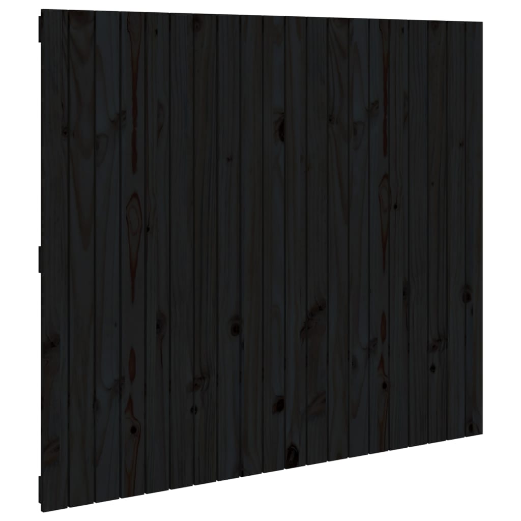 Wandhoofdbord 127,5x3x110 cm massief grenenhout zwart is nu te koop bij PeponiXL, paradijselijk wonen!
