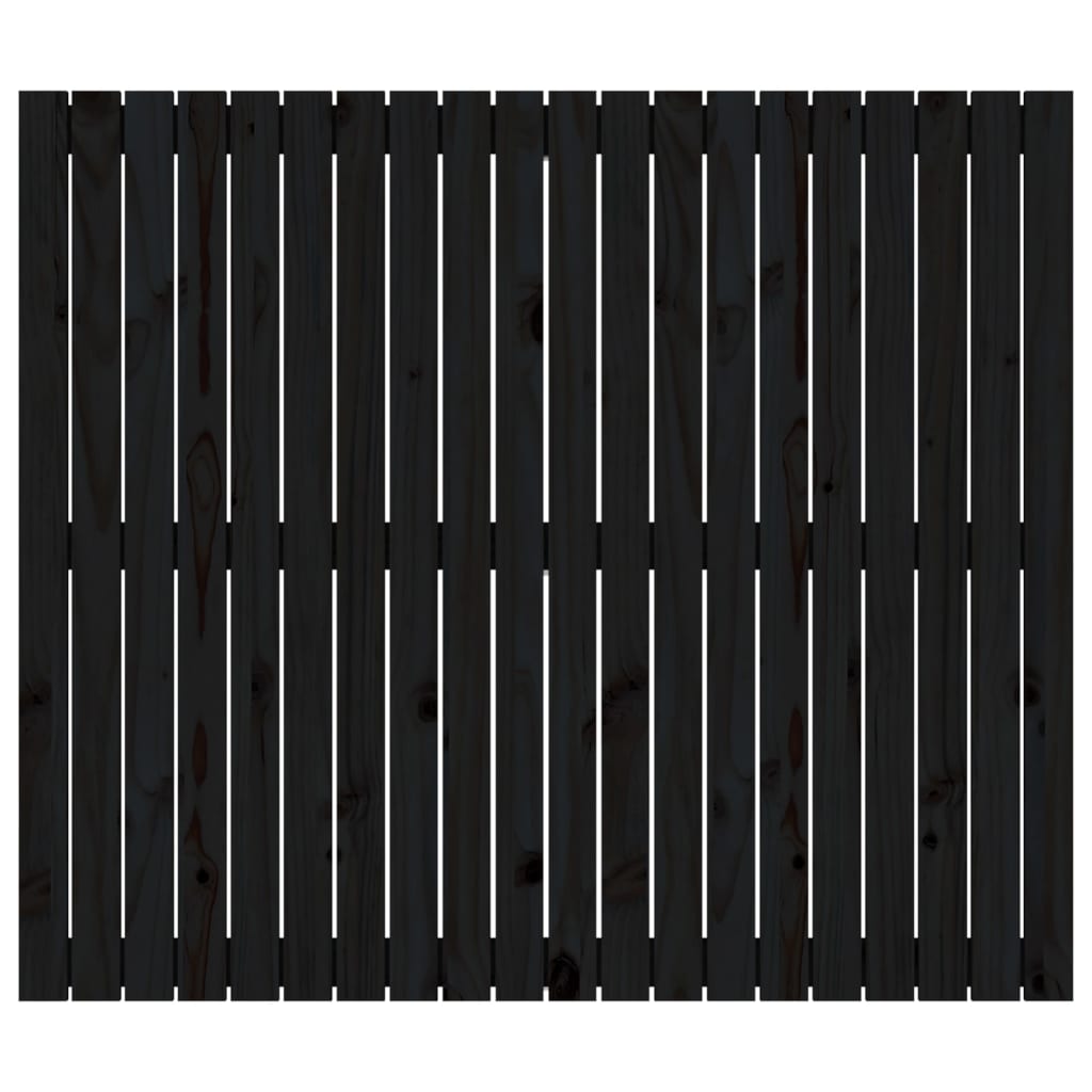 Wandhoofdbord 127,5x3x110 cm massief grenenhout zwart is nu te koop bij PeponiXL, paradijselijk wonen!