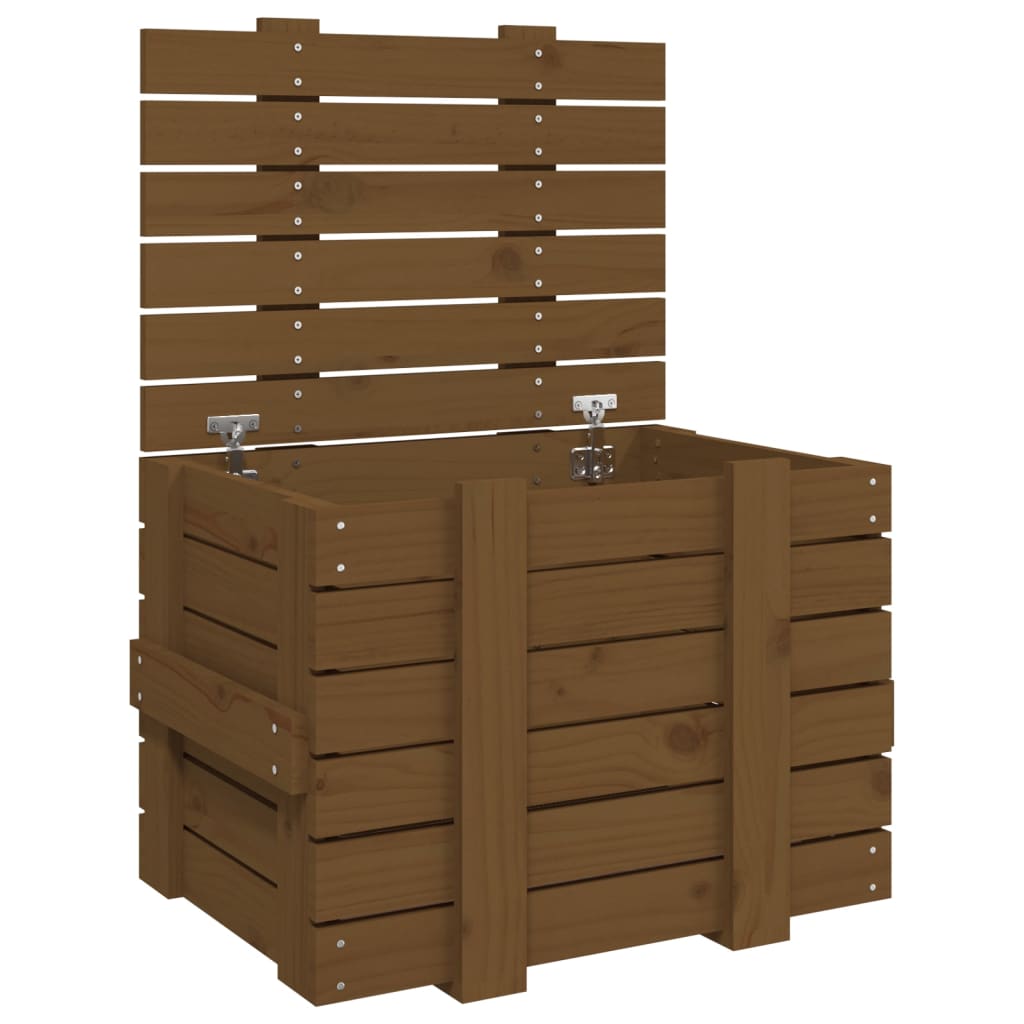 Opbergbox 58x40,5x42 cm massief grenenhout honingbruin is nu te koop bij PeponiXL, paradijselijk wonen!