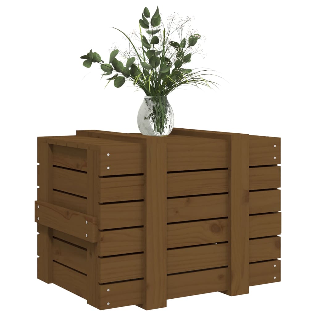 Opbergbox 58x40,5x42 cm massief grenenhout honingbruin is nu te koop bij PeponiXL, paradijselijk wonen!