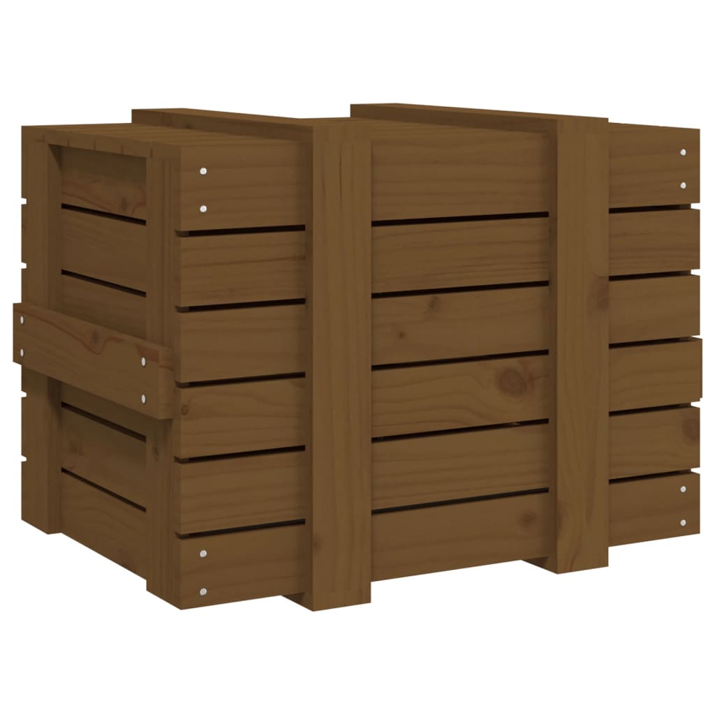 Opbergbox 58x40,5x42 cm massief grenenhout honingbruin is nu te koop bij PeponiXL, paradijselijk wonen!