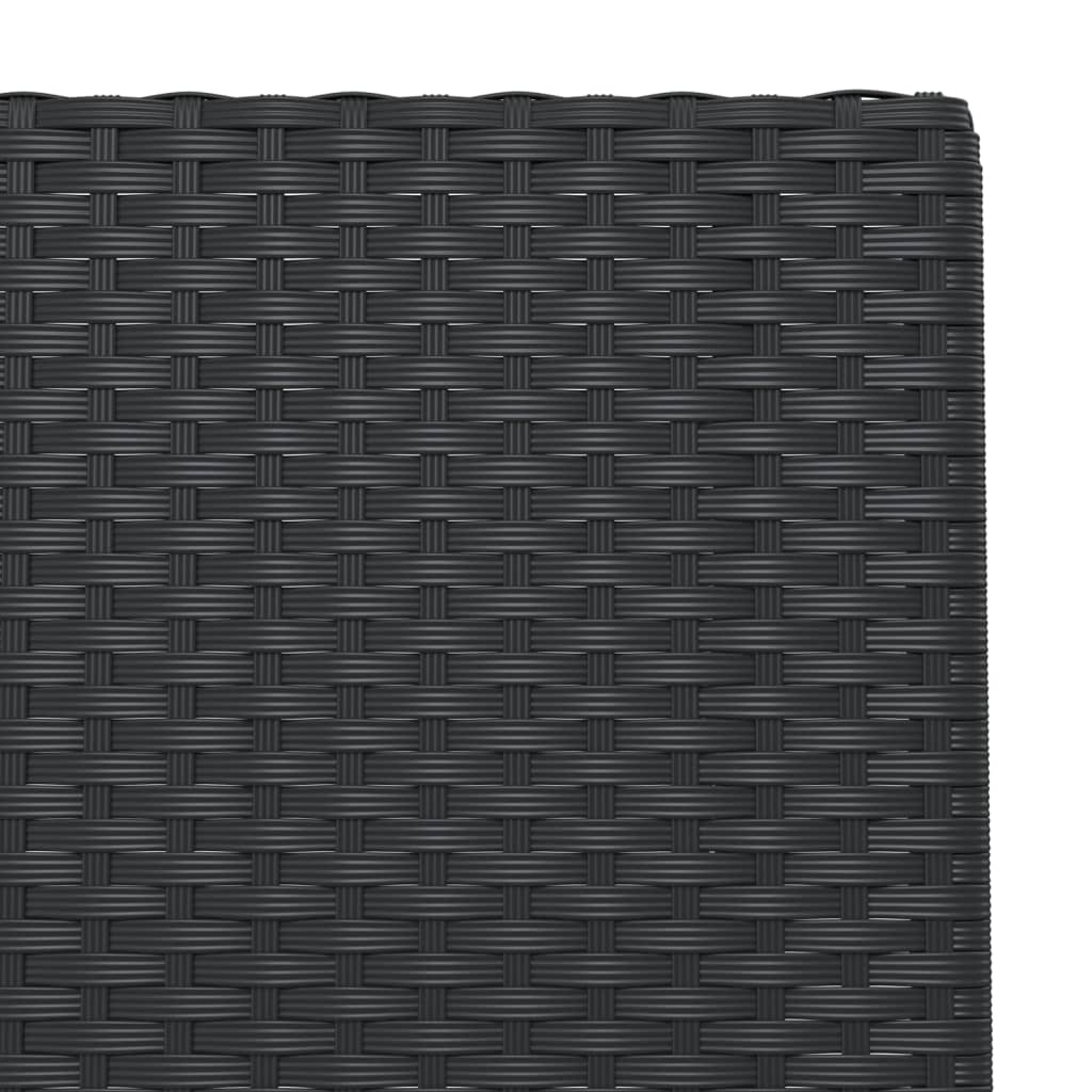 Bistroset inklapbaar 3 st poly rattan zwart is nu te koop bij PeponiXL, paradijselijk wonen!