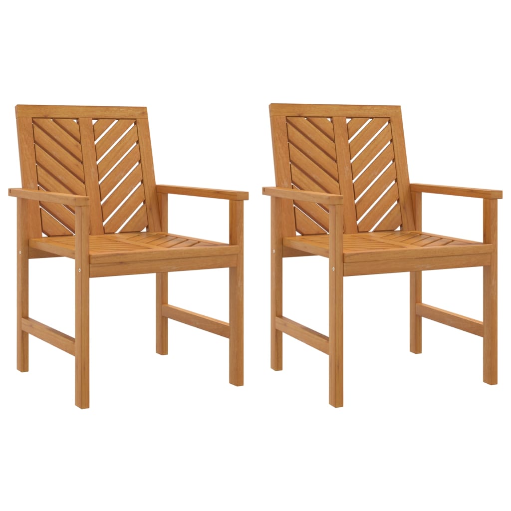 Tuinstoelen 2 st massief acaciahout is nu te koop bij PeponiXL, paradijselijk wonen!
