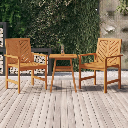 Tuinstoelen 2 st massief acaciahout is nu te koop bij PeponiXL, paradijselijk wonen!