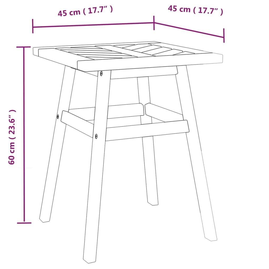 3-delige Loungeset massief acaciahout is nu te koop bij PeponiXL, paradijselijk wonen!
