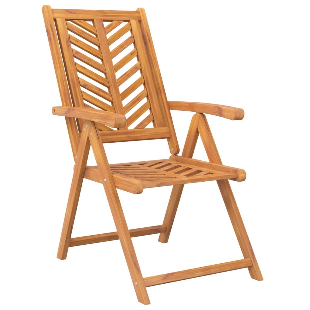 Tuinstoelen 3 st verstelbaar massief acaciahout is nu te koop bij PeponiXL, paradijselijk wonen!