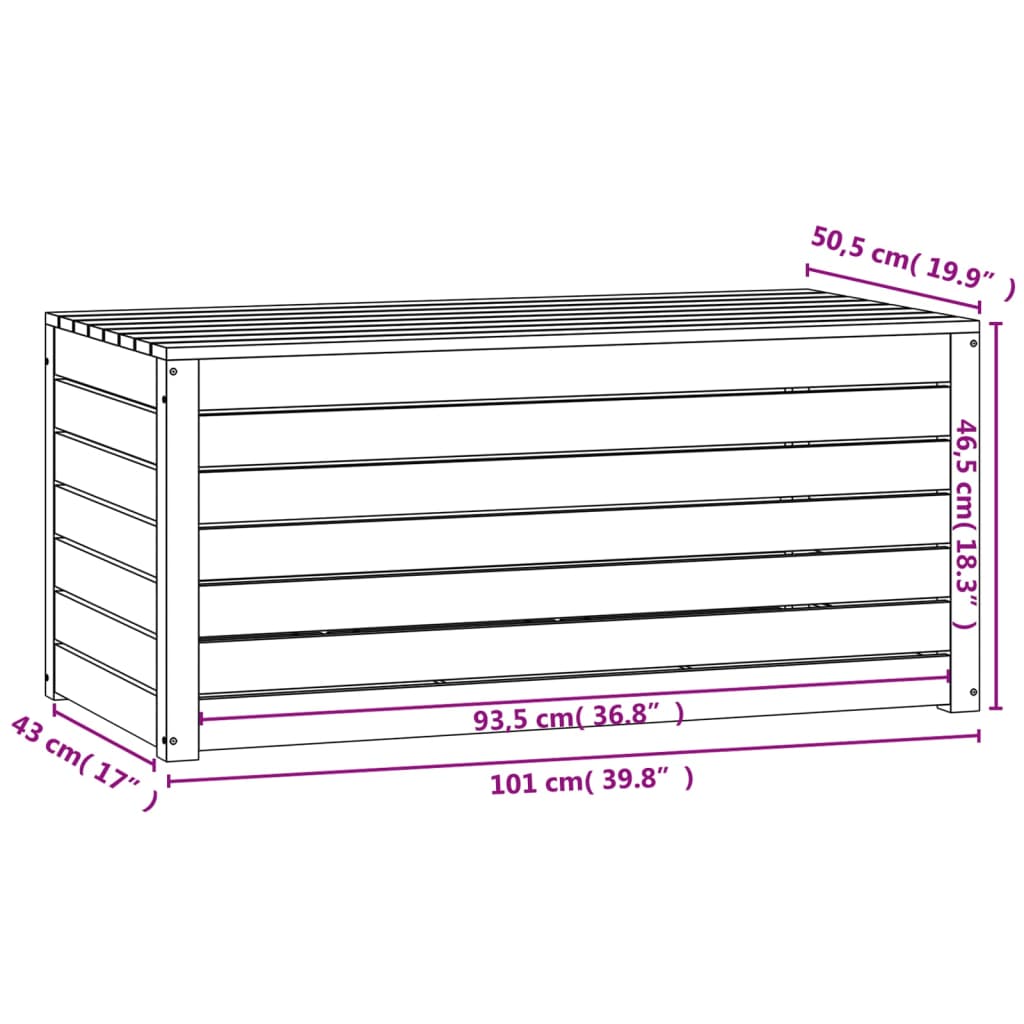 Tuinbox 101x50,5x46,5 cm massief grenenhout honingbruin is nu te koop bij PeponiXL, paradijselijk wonen!