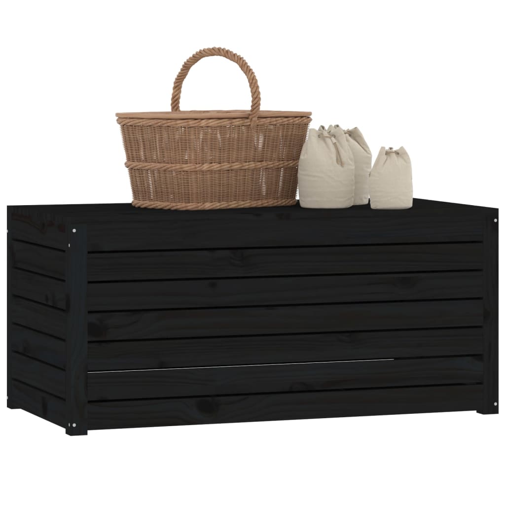 Tuinbox 101x50,5x46,5 cm massief grenenhout zwart is nu te koop bij PeponiXL, paradijselijk wonen!
