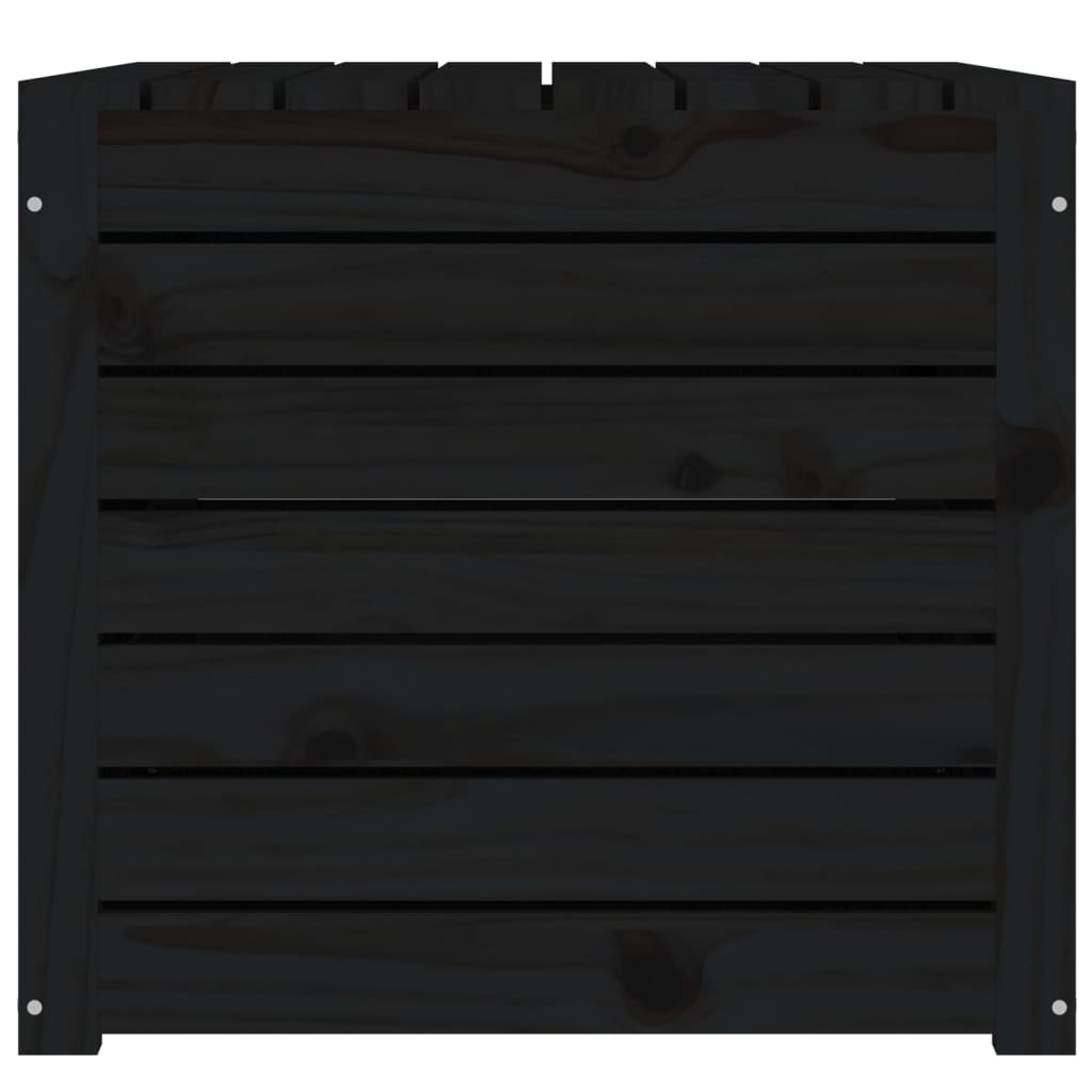 Tuinbox 101x50,5x46,5 cm massief grenenhout zwart is nu te koop bij PeponiXL, paradijselijk wonen!