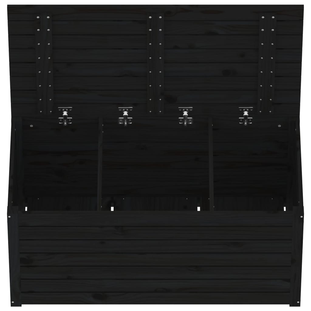 Tuinbox 101x50,5x46,5 cm massief grenenhout zwart is nu te koop bij PeponiXL, paradijselijk wonen!