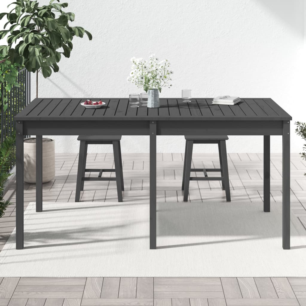 Tuintafel 159,5x82,5x76 cm massief grenenhout grijs is nu te koop bij PeponiXL, paradijselijk wonen!