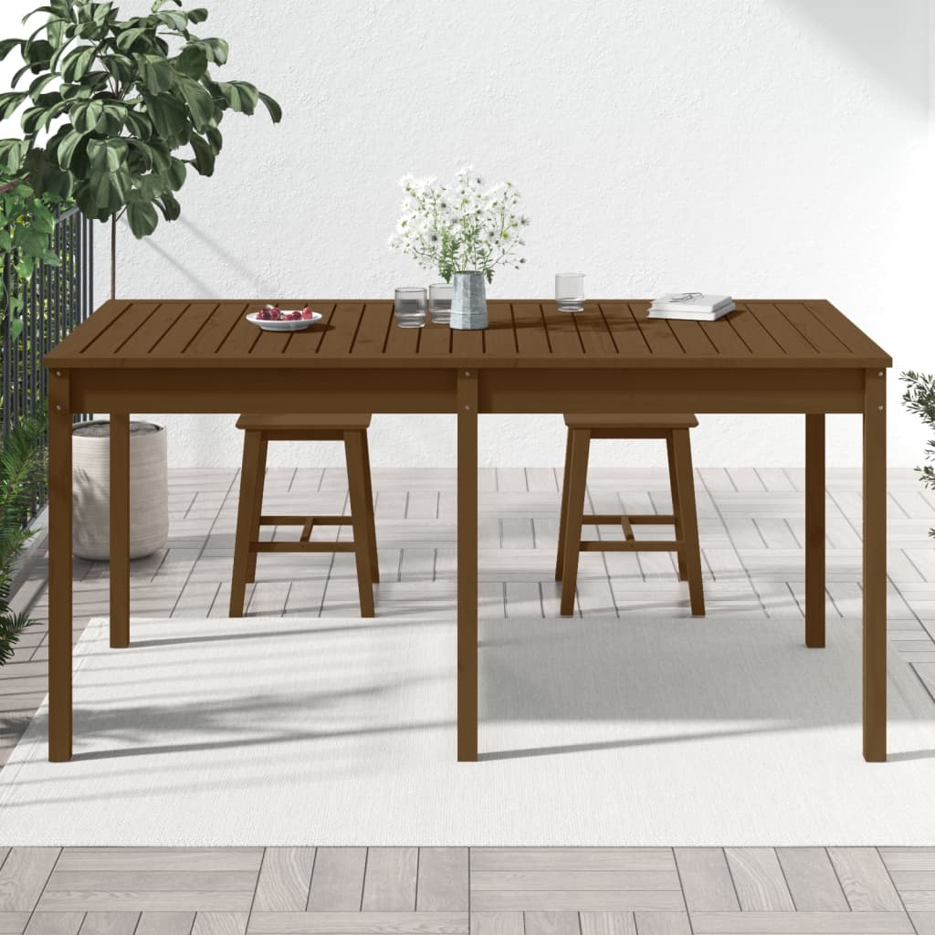 Tuintafel 159,5x82,5x76 cm massief grenenhout honingbruin is nu te koop bij PeponiXL, paradijselijk wonen!