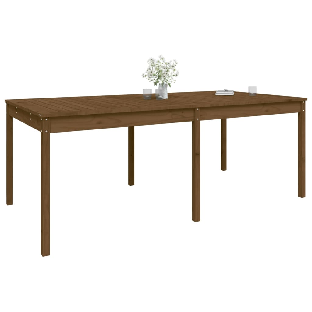 Tuintafel 203,5x100x76 cm massief grenenhout honingbruin is nu te koop bij PeponiXL, paradijselijk wonen!