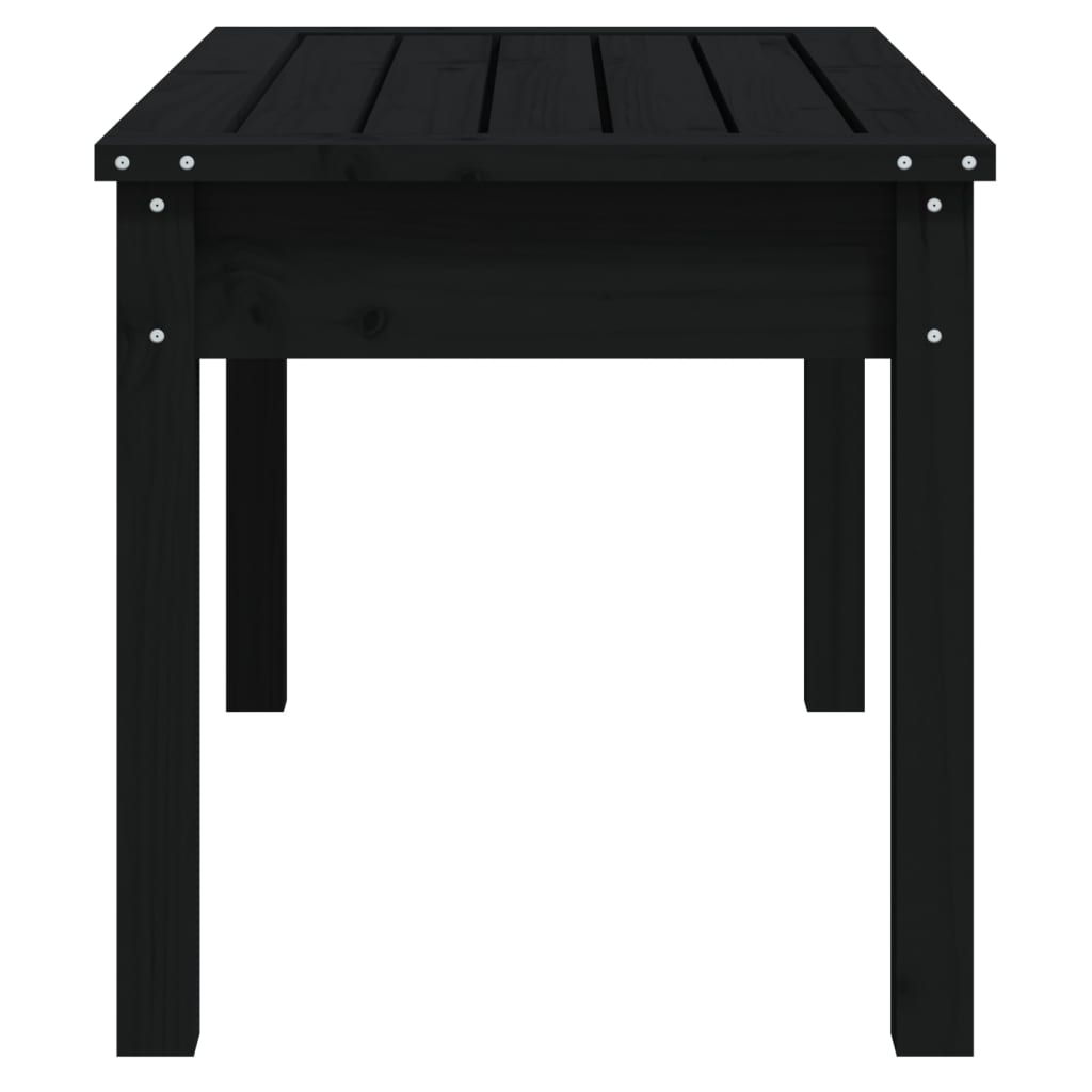 Tuinbank 80x44x45 cm massief grenenhout zwart is nu te koop bij PeponiXL, paradijselijk wonen!