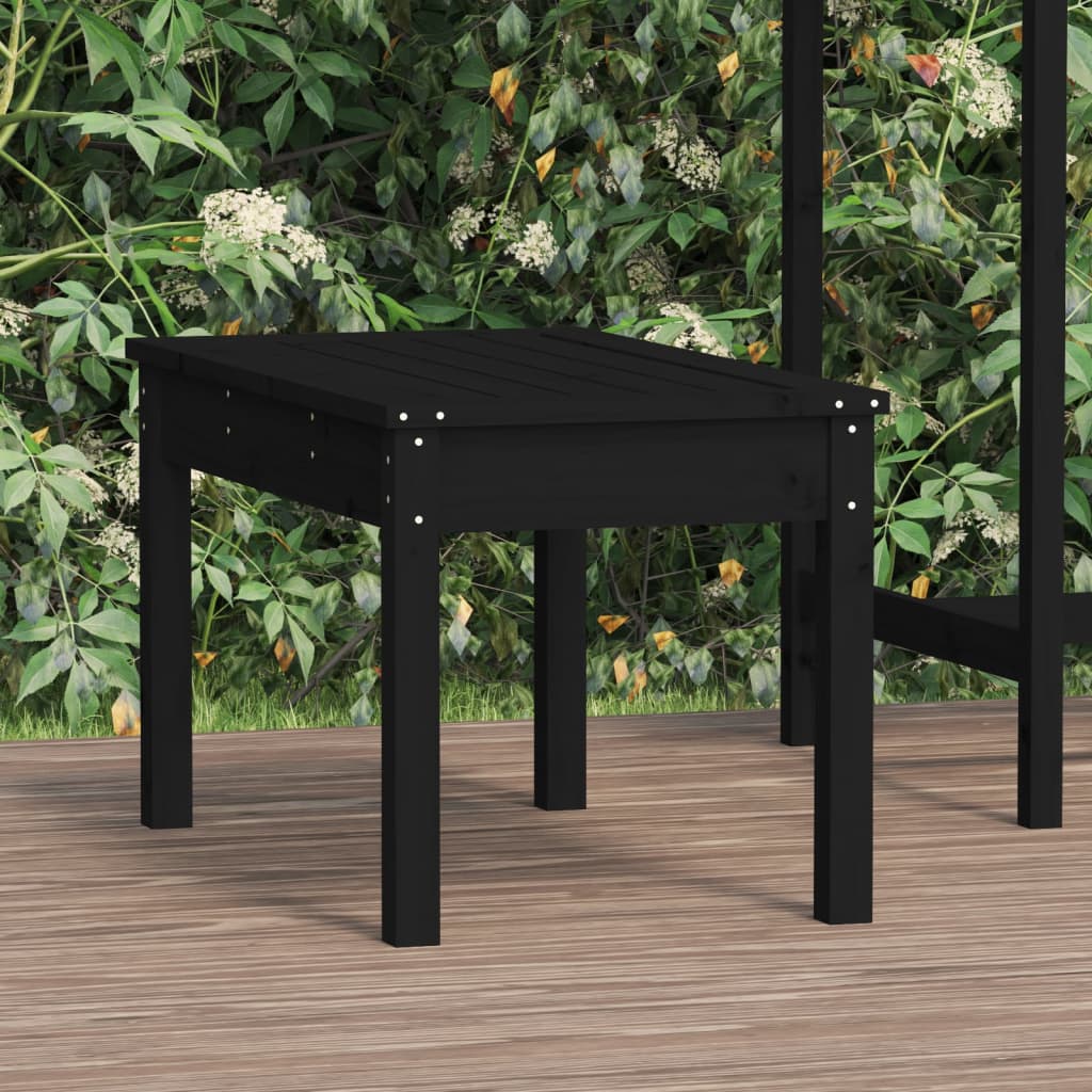 Tuinbank 80x44x45 cm massief grenenhout zwart is nu te koop bij PeponiXL, paradijselijk wonen!