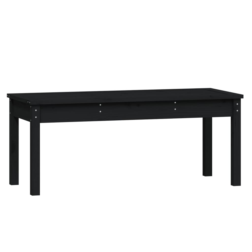 Tuinbank 109x44x45 cm massief grenenhout zwart is nu te koop bij PeponiXL, paradijselijk wonen!