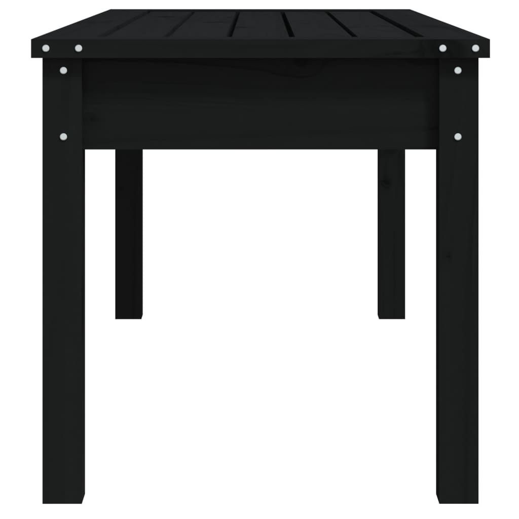 Tuinbank 109x44x45 cm massief grenenhout zwart is nu te koop bij PeponiXL, paradijselijk wonen!