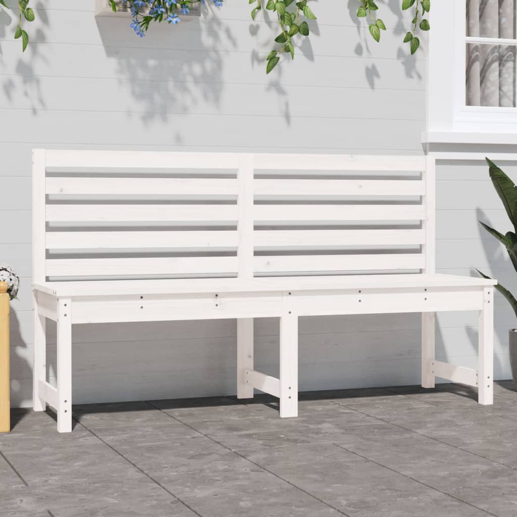 Tuinbank 157,5 cm massief grenenhout wit is nu te koop bij PeponiXL, paradijselijk wonen!