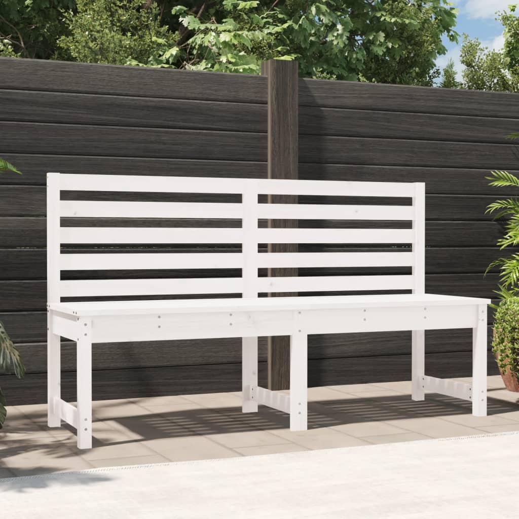 Tuinbank 157,5 cm massief grenenhout wit is nu te koop bij PeponiXL, paradijselijk wonen!