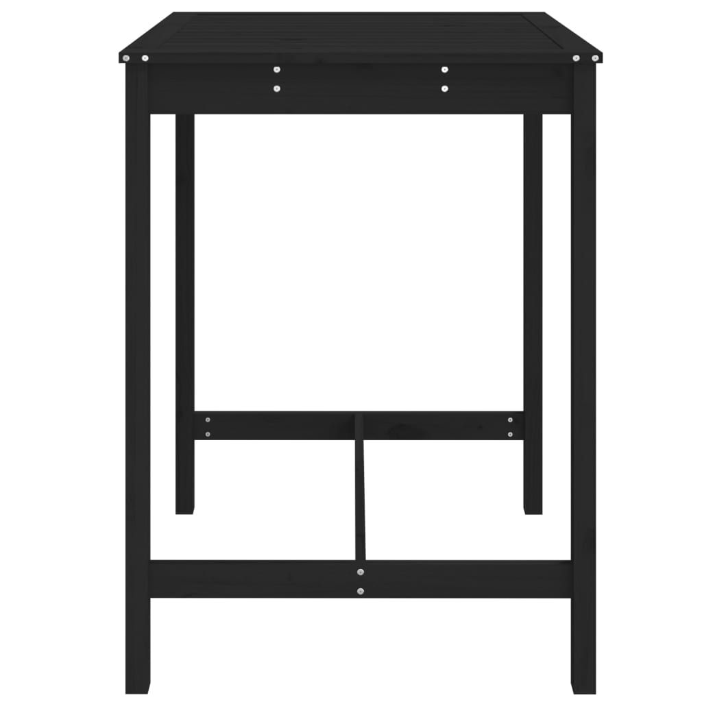 Tuintafel 82,5x82,5x110 cm massief grenenhout zwart is nu te koop bij PeponiXL, paradijselijk wonen!