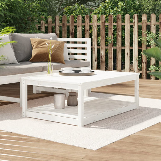 Tuintafel 121x82,5x45 cm massief grenenhout wit is nu te koop bij PeponiXL, paradijselijk wonen!