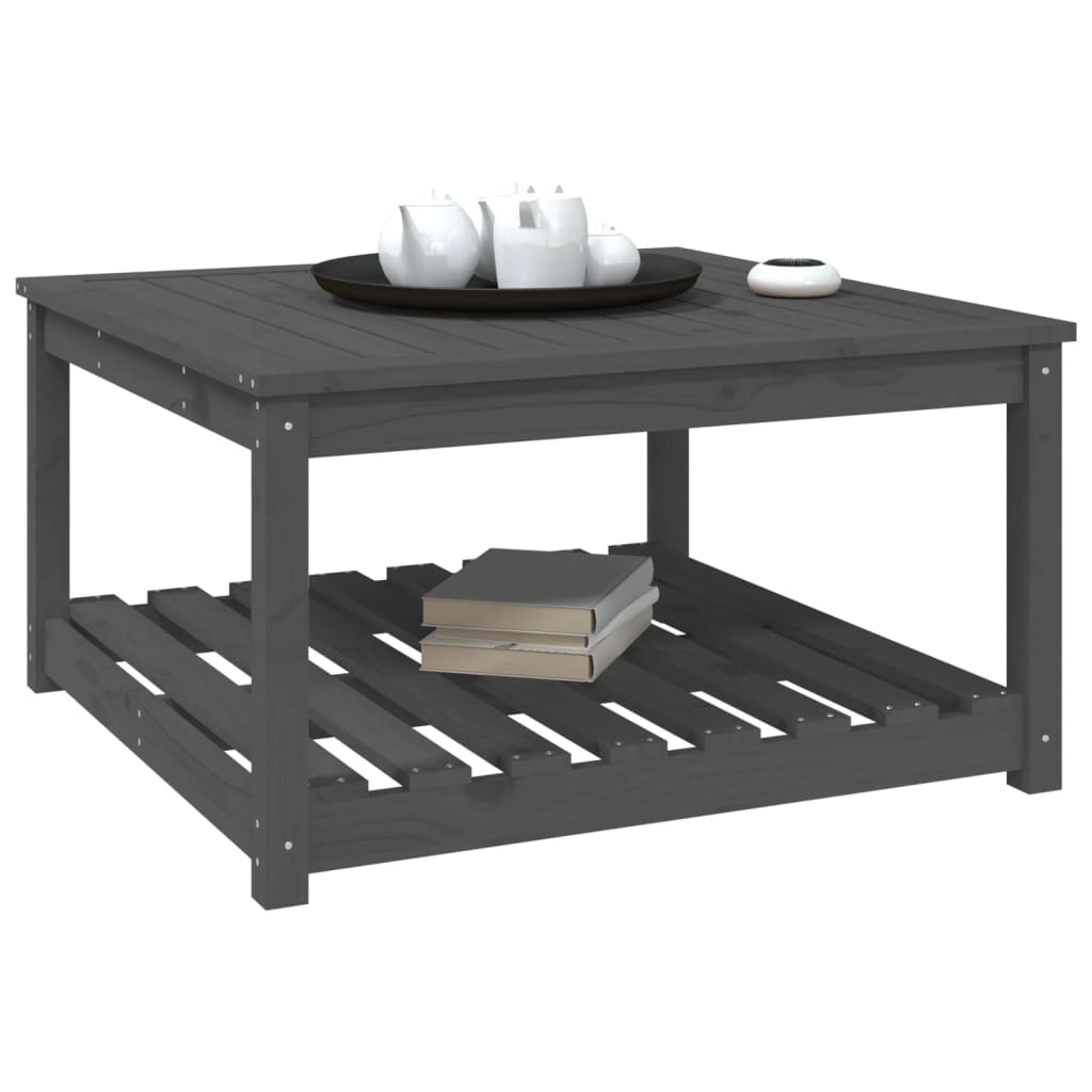 Tuintafel 82,5x82,5x45 cm massief grenenhout grijs is nu te koop bij PeponiXL, paradijselijk wonen!