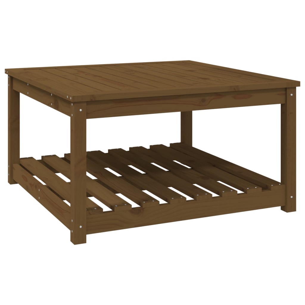 Tuintafel 82,5x82,5x45 cm massief grenenhout honingbruin is nu te koop bij PeponiXL, paradijselijk wonen!