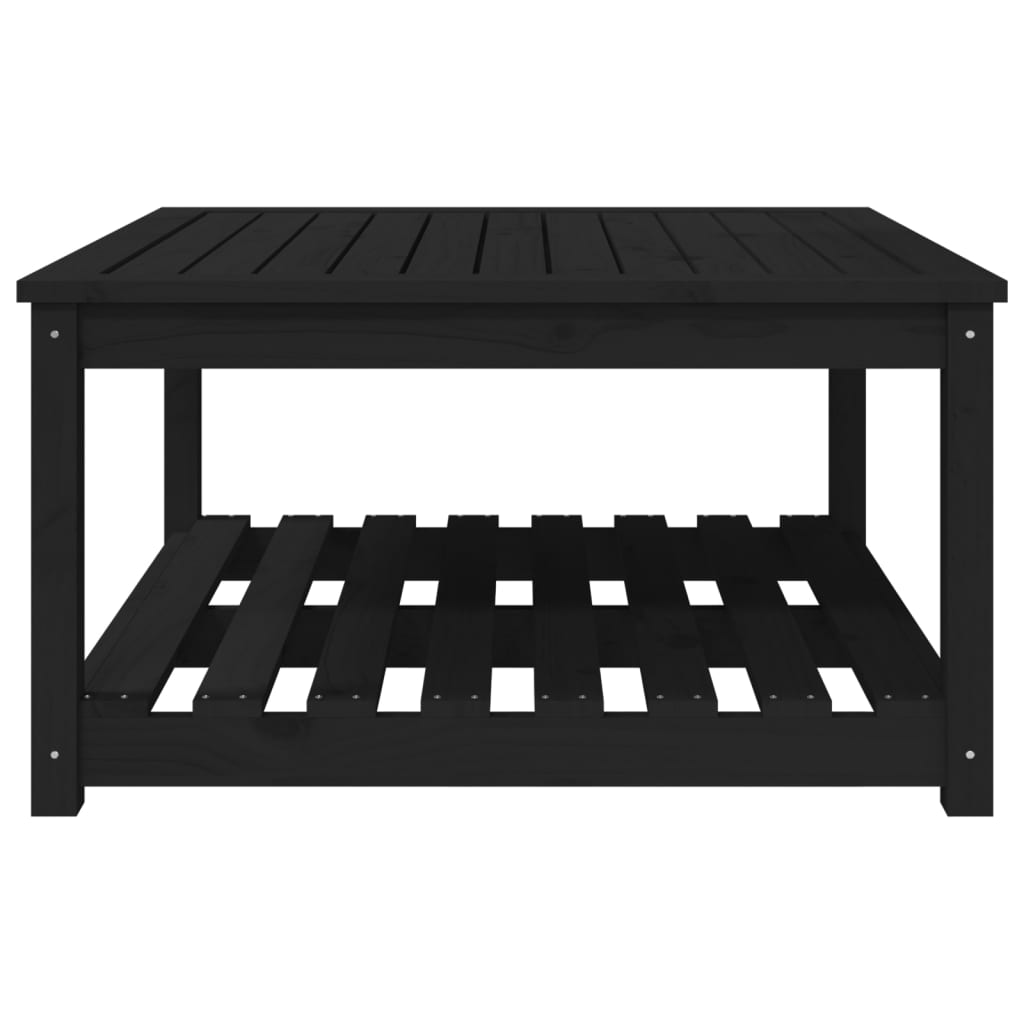 Tuintafel 82,5x82,5x45 cm massief grenenhout zwart is nu te koop bij PeponiXL, paradijselijk wonen!